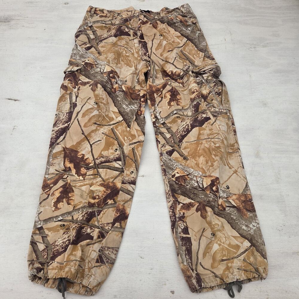 Outfitters Ridge Fusion 3D Camo Cargo Pants L 36x38 Orange Leaf